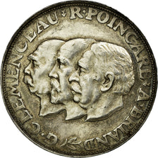 Munten, Frankrijk, Clémenceau, Poincaré, Briand, 20 Francs, 1929, PR, Zilver