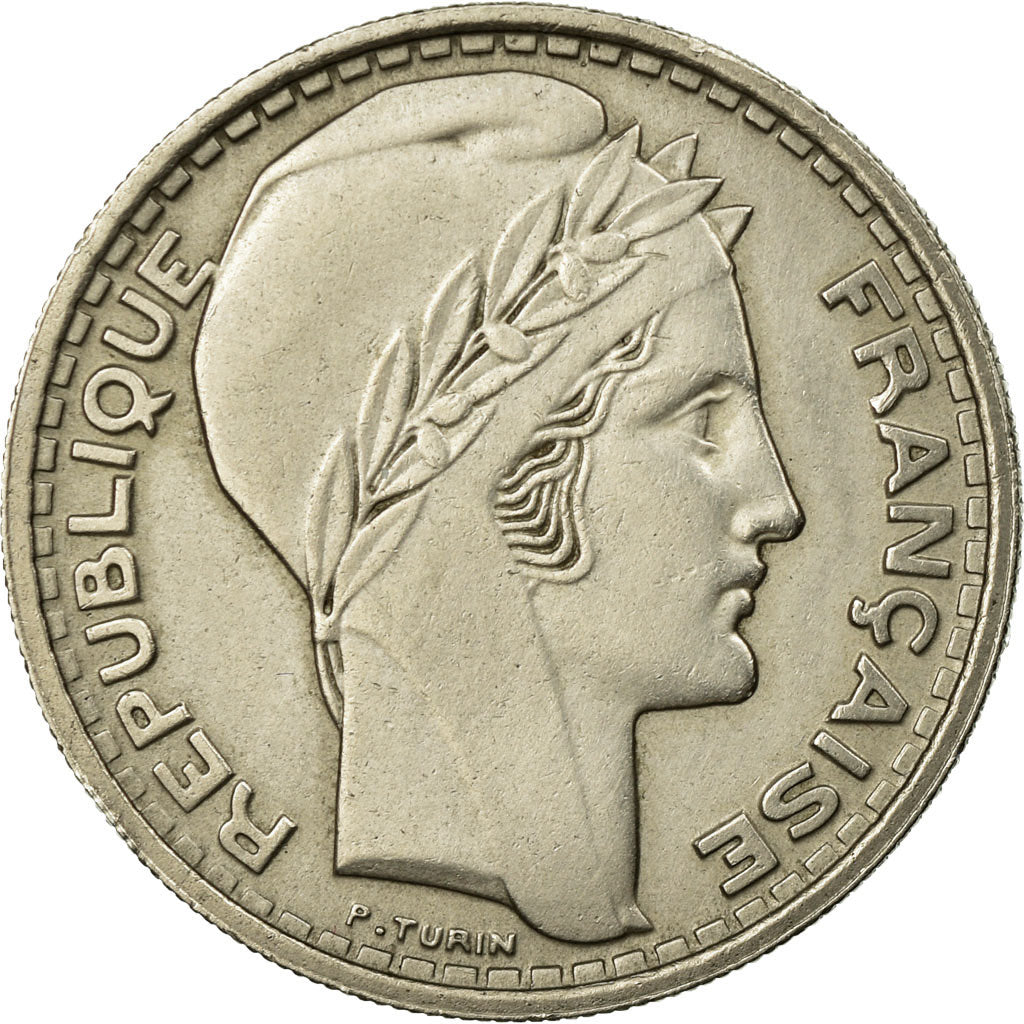 Coin, France, Turin, 10 Francs, 1946, Rameaux longs, EF(40-45), Copper-nickel