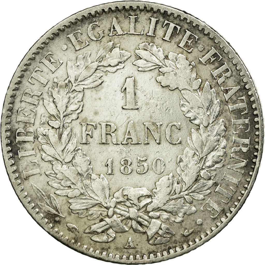 Coin, France, Cérès, Franc, 1850, Paris, EF(40-45), Silver, KM:759.1