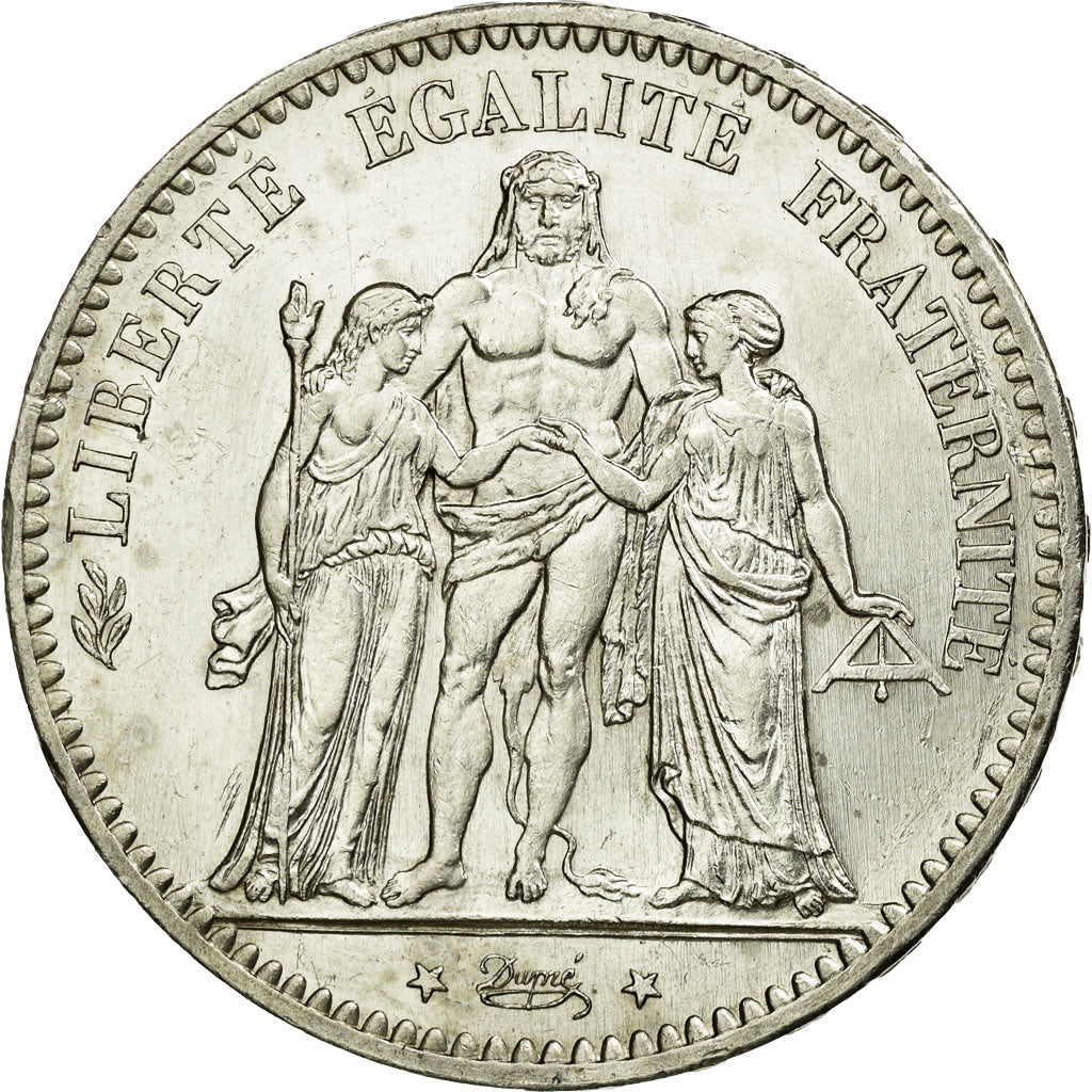 Coin, France, Hercule, 5 Francs, 1876, Paris, MS(60-62), Silver, KM:820.1