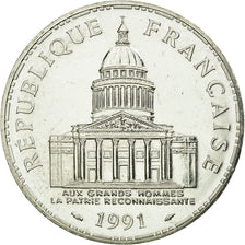 Coin, France, Panthéon, 100 Francs, 1991, Paris, AU(55-58), Silver, KM:951.1