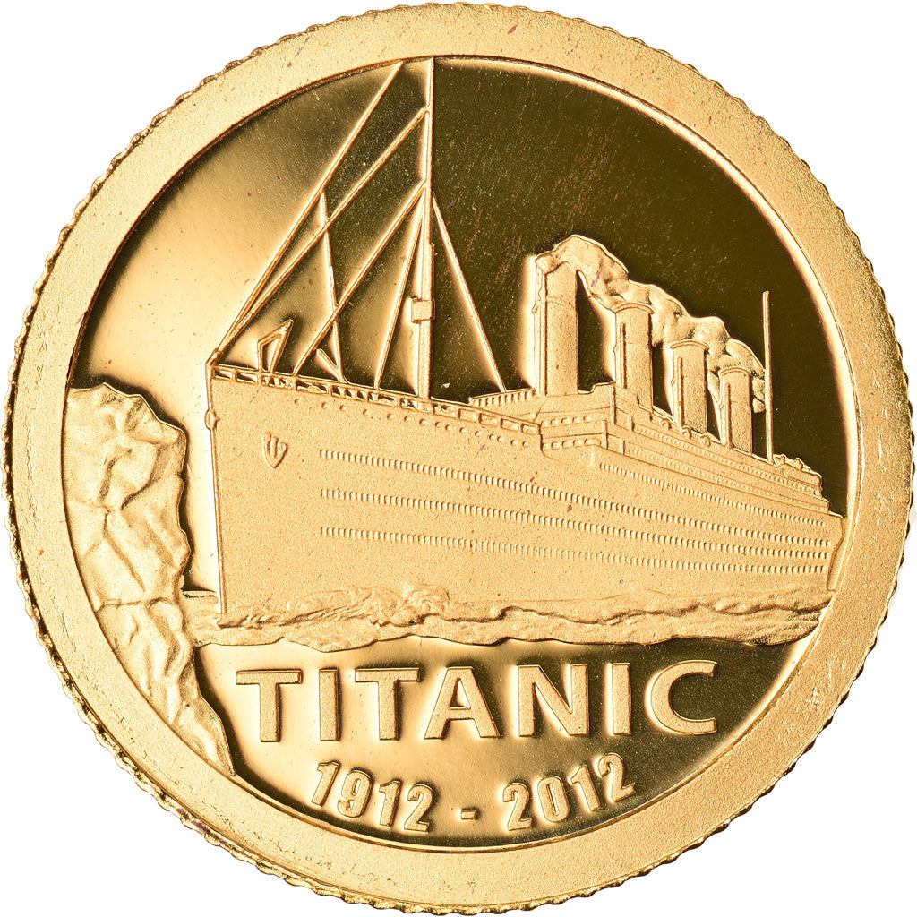 Coin, Cook Islands, Titanic, Dollar, 2012, Franklin Mint, MS(65-70), Gold