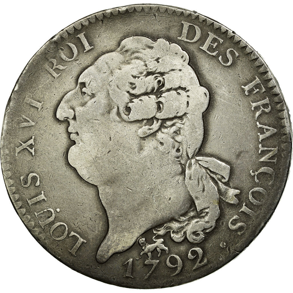 Monnaie, France, Louis XVI, Écu de 6 livres françois, ECU, 6 Livres, 1792