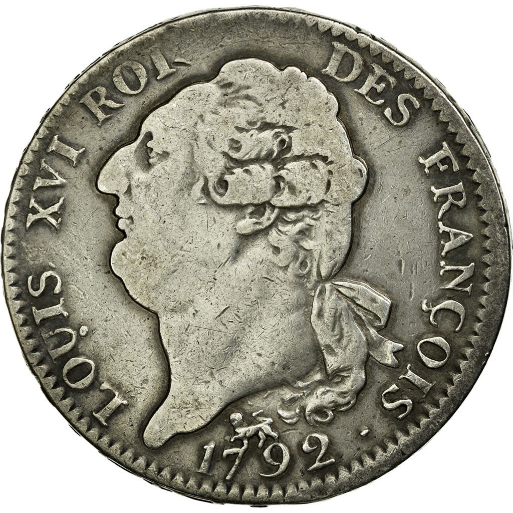 Moeda, França, Louis XVI, Écu de 6 livres françois, ECU, 6 Livres, 1792