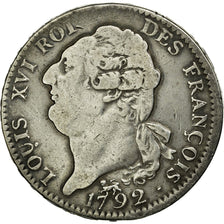 Moeda, França, Louis XVI, Écu de 6 livres françois, ECU, 6 Livres, 1792