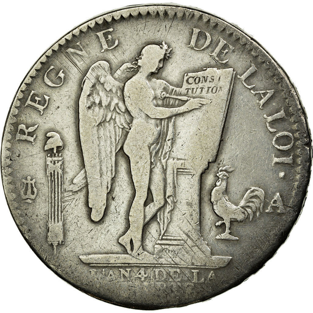 Moeda, França, Louis XVI, Écu de 6 livres françois, ECU, 6 Livres, 1792