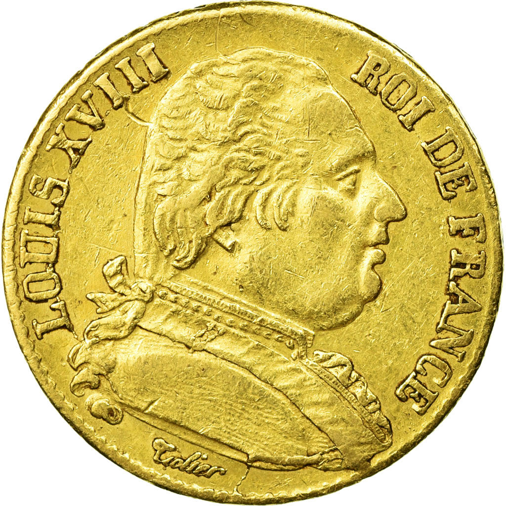 Coin, France, Louis XVIII, Louis XVIII, 20 Francs, 1815, Bayonne, EF(40-45)