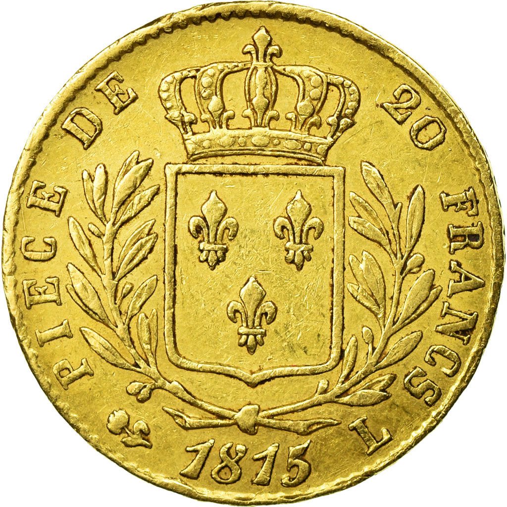 Coin, France, Louis XVIII, Louis XVIII, 20 Francs, 1815, Bayonne, EF(40-45)