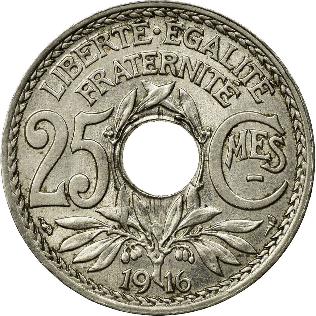 Monnaie, France, Lindauer, 25 Centimes, 1916, TTB, Nickel, KM:867, Gadoury:379