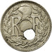 Coin, France, Lindauer, 5 Centimes, 1931, Trou Décentré, EF(40-45)