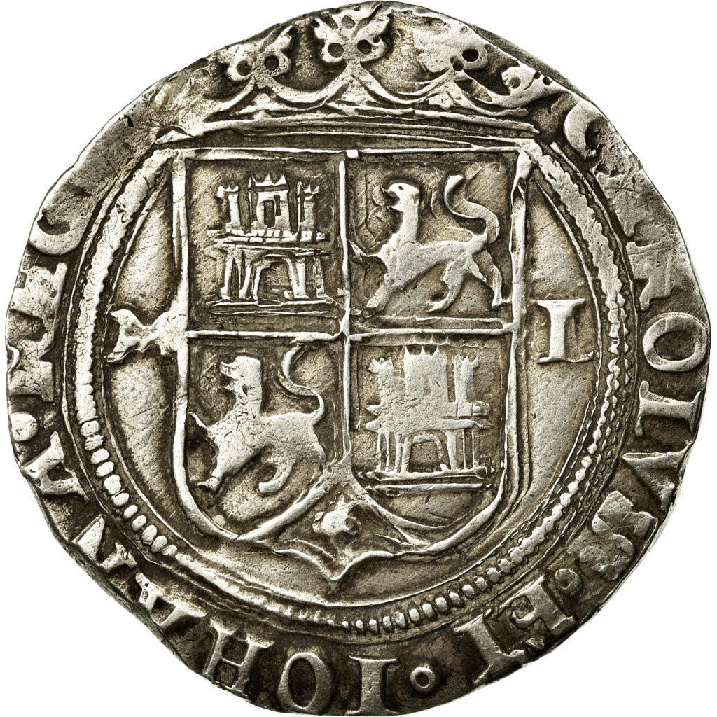Monnaie, Mexique, Carlos & Joanna, 2 Reales, Mexico City, TB+, Argent
