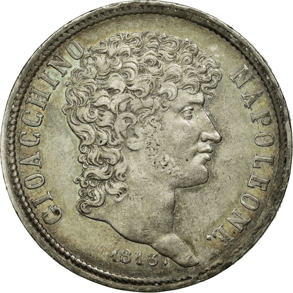 Coin, ITALIAN STATES, NAPLES, Joachim Murat, 5 Lire, 1813, Parma, EF(40-45)