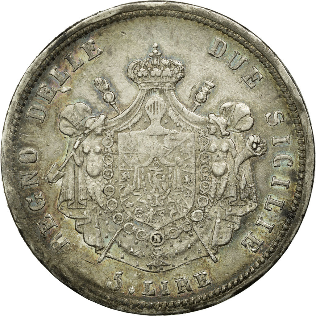 Coin, ITALIAN STATES, NAPLES, Joachim Murat, 5 Lire, 1813, Parma, EF(40-45)