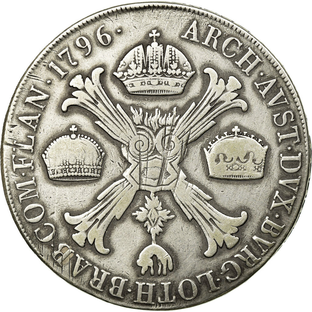 Moeda, ESTADOS ITALIANOS, MILAN, Franz II, Crocione, Kronenthaler, 1796, Milan