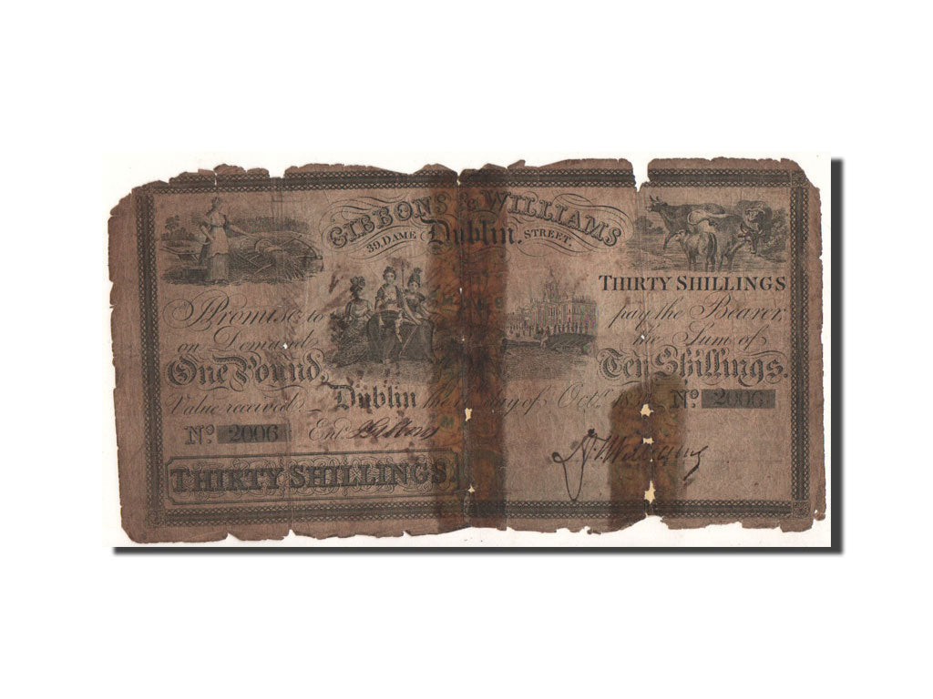 Banknote, Ireland, 30 Shillings, 1833, 11.10.1833, G(4-6)