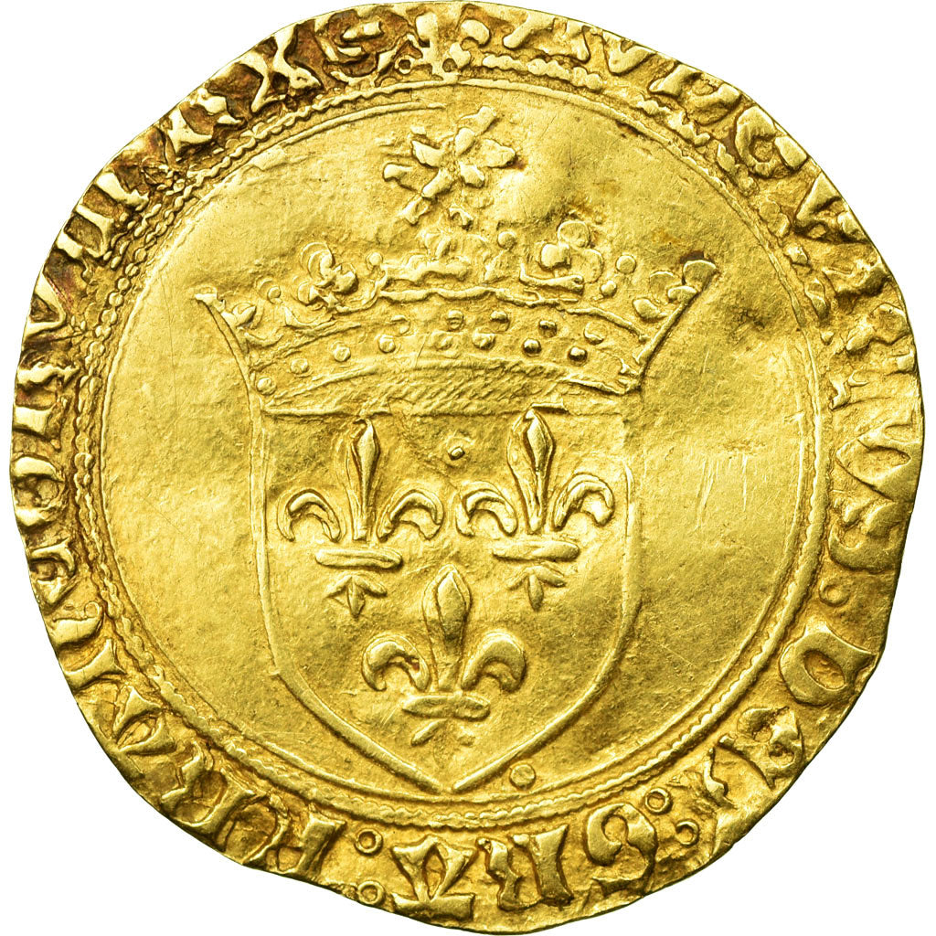 Moneta, Francia, Louis XII, Ecu d'or, Troyes, BB, Oro, Duplessy:647