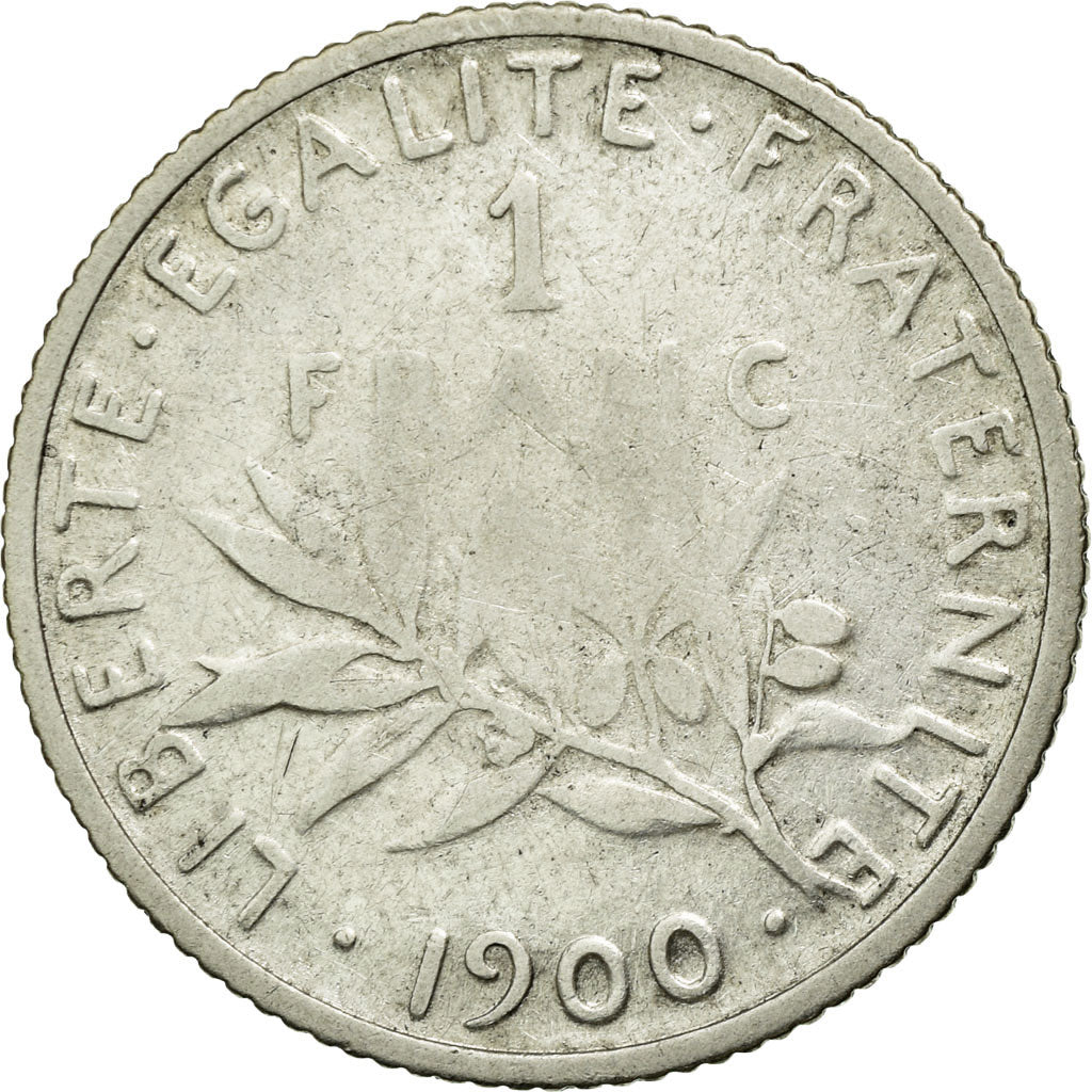 Monnaie, France, Semeuse, Franc, 1900, Paris, TB, Argent, Gadoury:467, KM:844.1