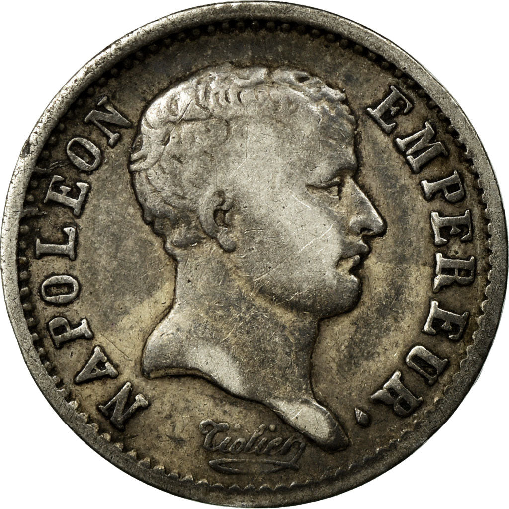 Coin, France, Napoléon I, 1/4 Franc, 1807, Paris, VF(30-35), Silver, KM:677
