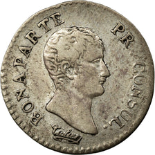 Moeda, França, Napoléon I, 1/4 Franc, An 12, Perpignan, VF(30-35), Prata