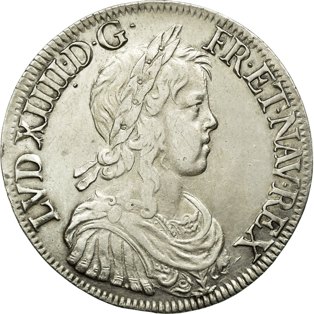 Monnaie, France, Louis XIV, Écu à la mèche longue, Ecu, 1647, Paris, TTB