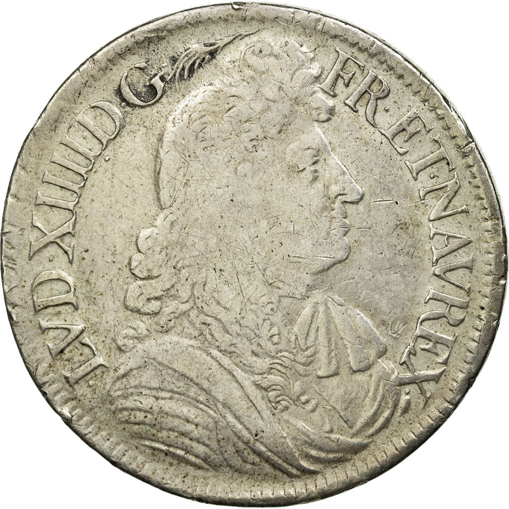 Coin, France, Louis XIV, Écu à la cravate, Ecu, 1679, Paris, VF(30-35)