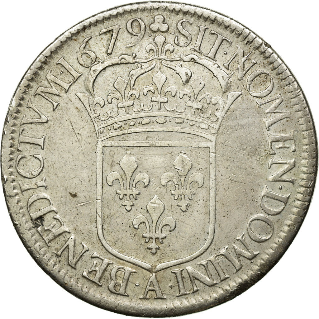 Coin, France, Louis XIV, Écu à la cravate, Ecu, 1679, Paris, VF(30-35)