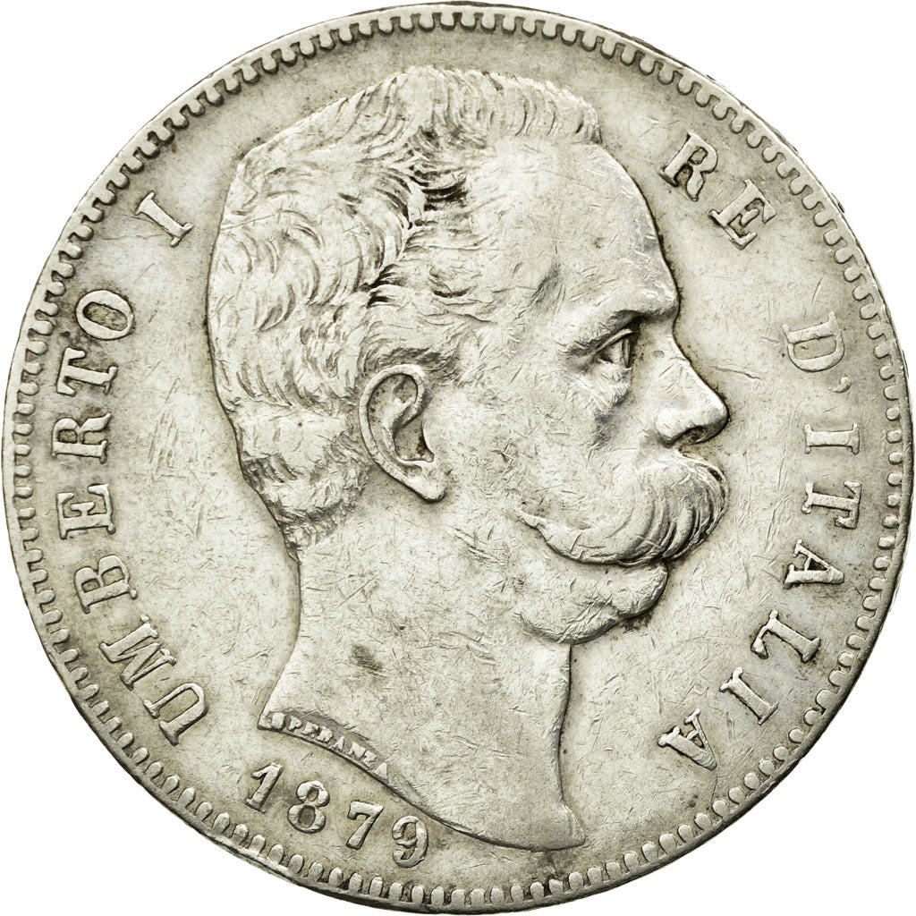 Coin, Italy, Umberto I, 5 Lire, 1879, Rome, EF(40-45), Silver, KM:20