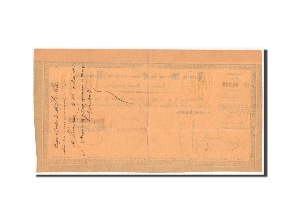 Banknote, Mexico, 100 Francs, 1862, 14.9.1862, AU(50-53)