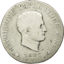 Moneta, STATI ITALIANI, KINGDOM OF NAPOLEON, Napoleon I, 5 Lire, 1807, Milan