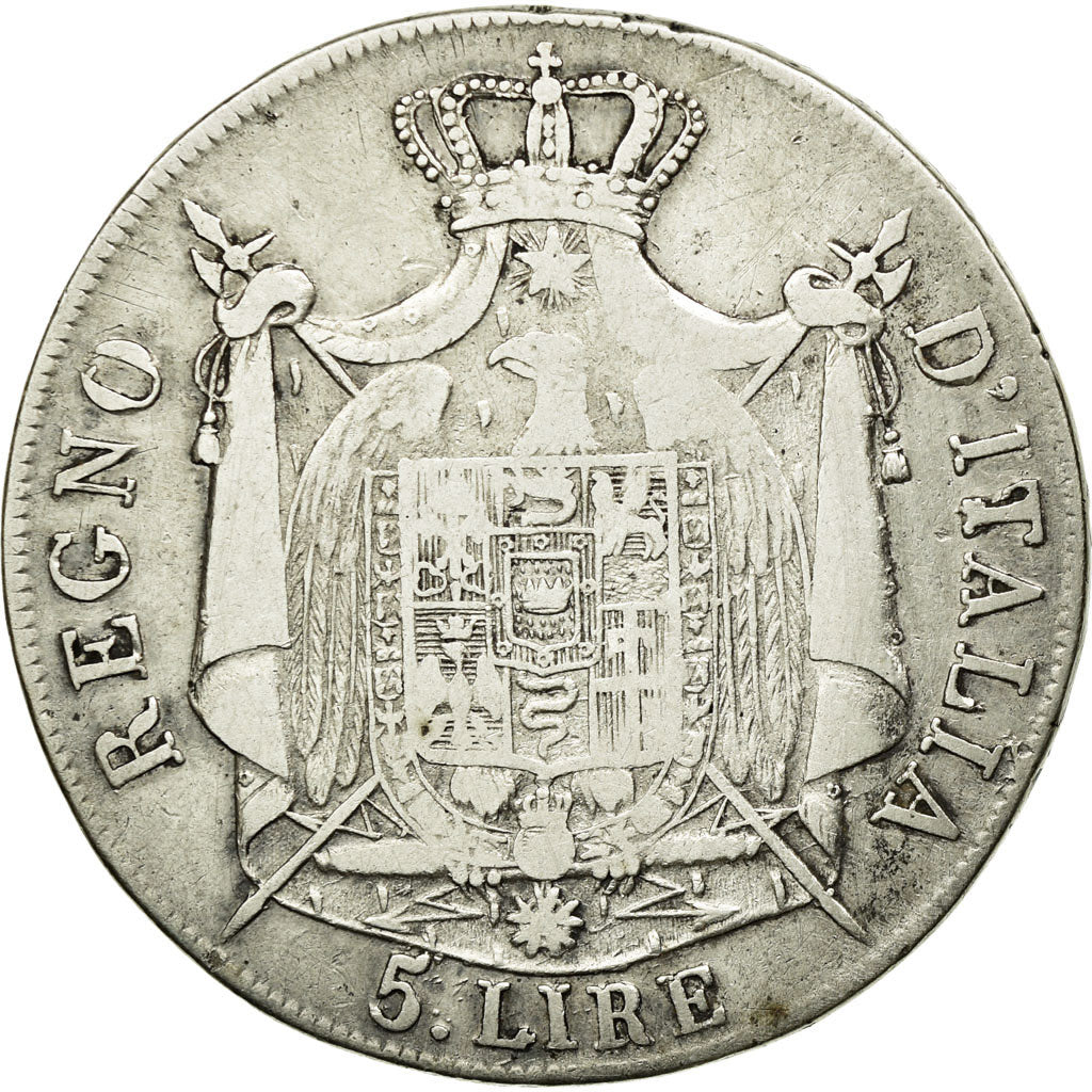 Moneta, STATI ITALIANI, KINGDOM OF NAPOLEON, Napoleon I, 5 Lire, 1807, Milan