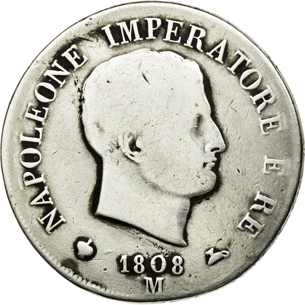 Moneta, STATI ITALIANI, KINGDOM OF NAPOLEON, Napoleon I, 5 Lire, 1808, Milan