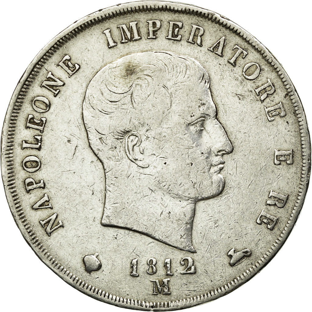 Münze, Italien Staaten, KINGDOM OF NAPOLEON, Napoleon I, 5 Lire, 1812, Milan