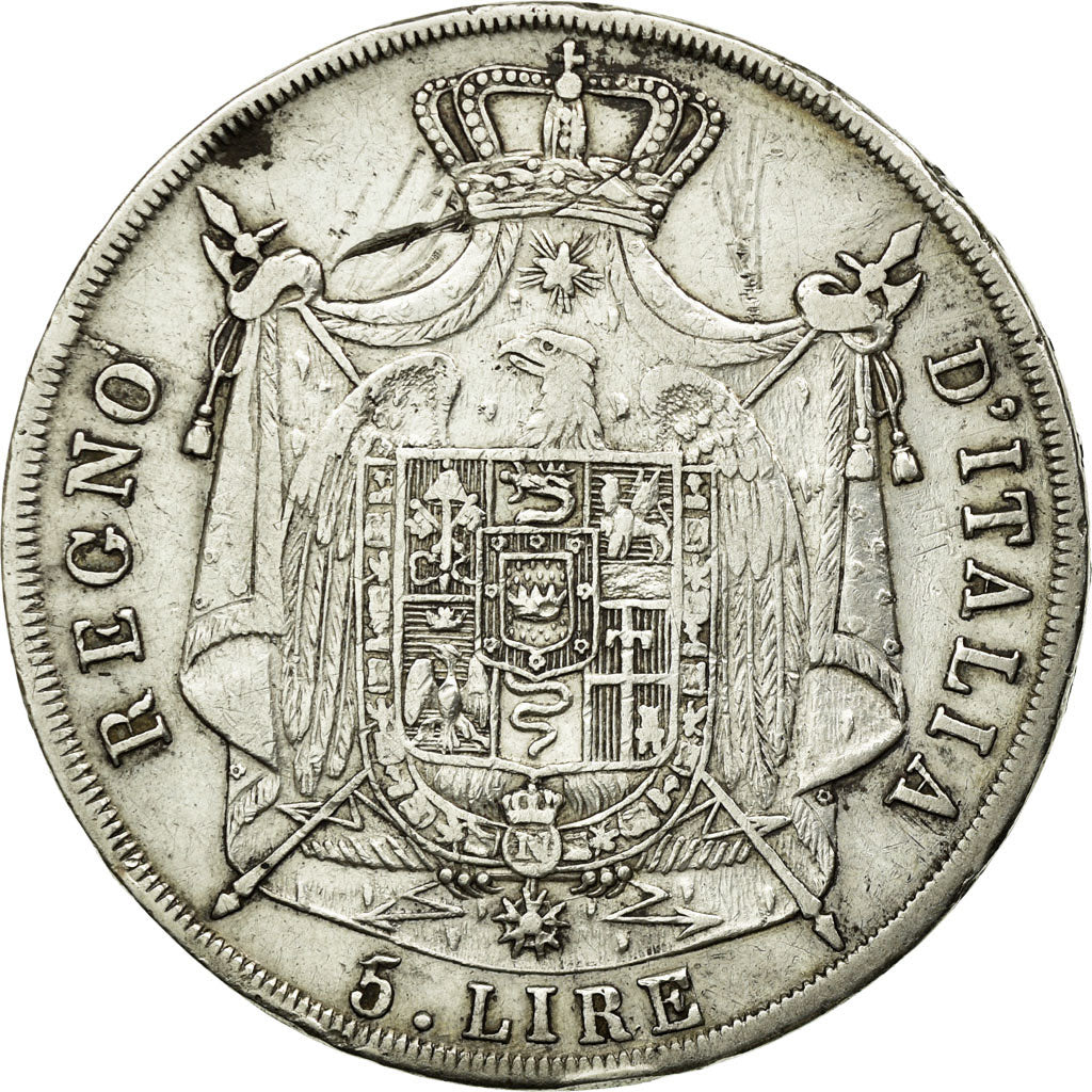 Münze, Italien Staaten, KINGDOM OF NAPOLEON, Napoleon I, 5 Lire, 1812, Milan