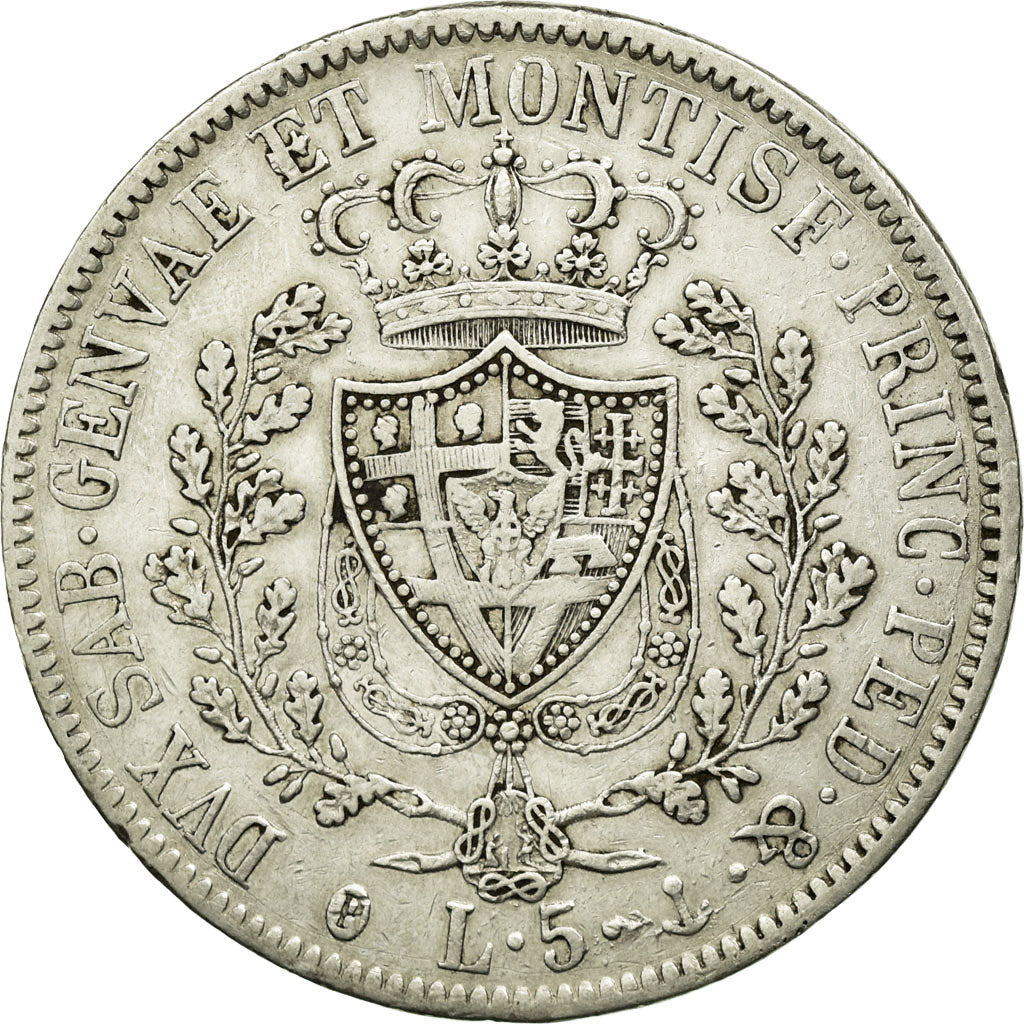 Monnaie, États italiens, SARDINIA, Carlo Felice, 5 Lire, 1830, Genoa, TB+