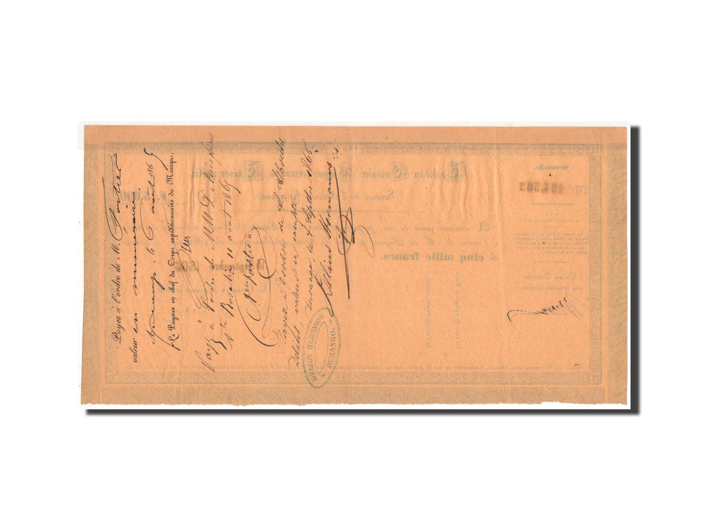 Banknote, Mexico, 5000 Francs, 1864, 14.9.1964, AU(55-58)