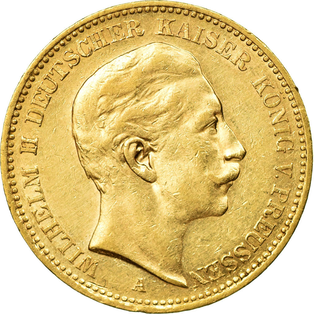 Coin, German States, PRUSSIA, Wilhelm II, 20 Mark, 1904, Berlin, AU(50-53)