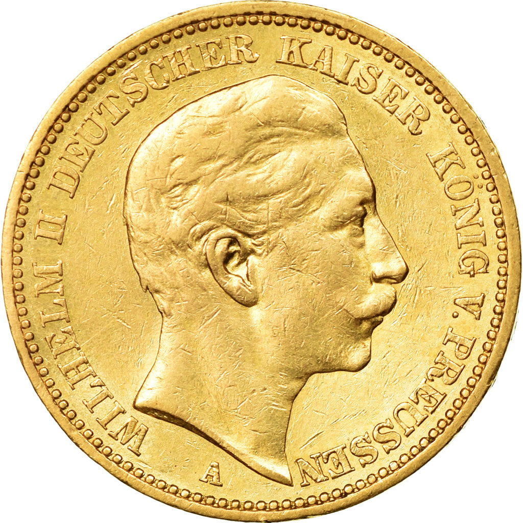 Moneda, Estados alemanes, PRUSSIA, Wilhelm II, 20 Mark, 1891, Berlin, MBC, Oro