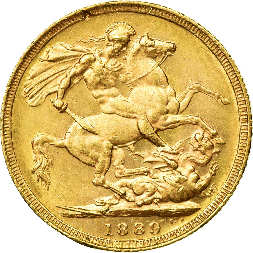 Münze, Großbritannien, Victoria, Sovereign, 1889, London, VZ, Gold, KM:767