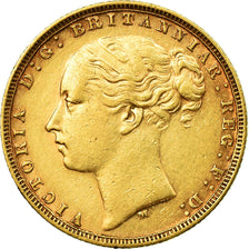 Coin, Australia, Victoria, Sovereign, 1877, Melbourne, EF(40-45), Gold, KM:7
