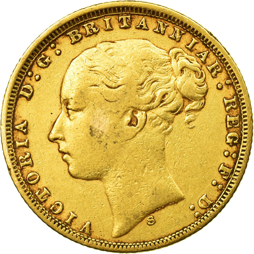 Coin, Australia, Victoria, Sovereign, 1876, Sydney, EF(40-45), Gold, KM:7
