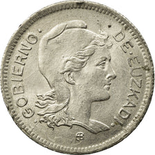 Monnaie, SPAIN CIVIL WAR, EUZKADI, Peseta, 1937, Bruxelles, TTB, Nickel, KM:1