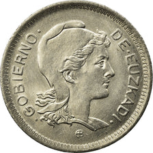 Moneta, GUERRA CIVILE SPAGNOLA, EUZKADI, Peseta, 1937, Brussels, SPL, Nichel