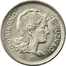Munten, SPAANSE BURGEROORLOG, EUZKADI, Peseta, 1937, Brussels, UNC-, Nickel