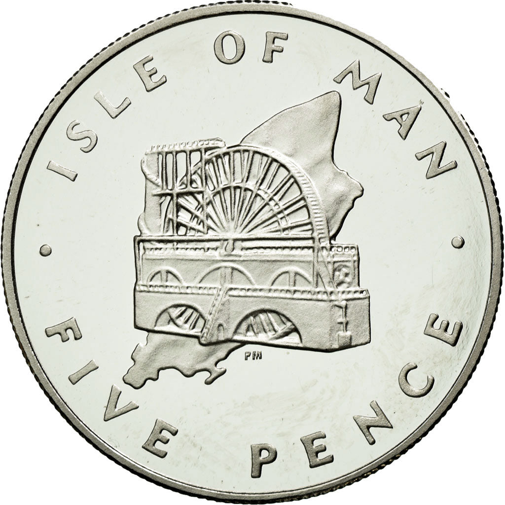 Monnaie, Isle of Man, Elizabeth II, 5 Pence, 1976, SPL, Platinum, KM:35.1b