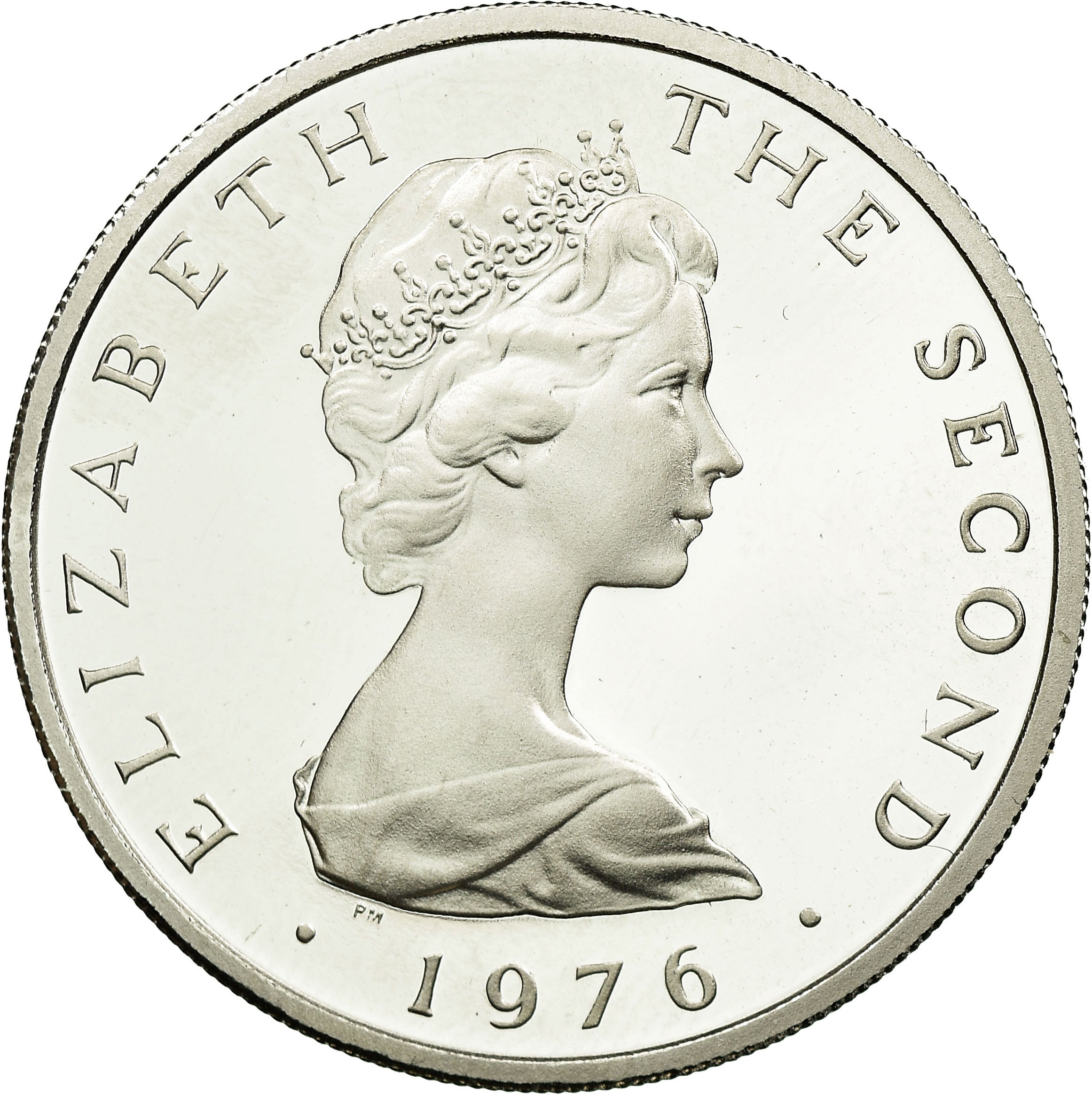 Coin, Isle of Man, Elizabeth II, 10 Pence, 1976, MS(63), Platinum, KM:36.1b