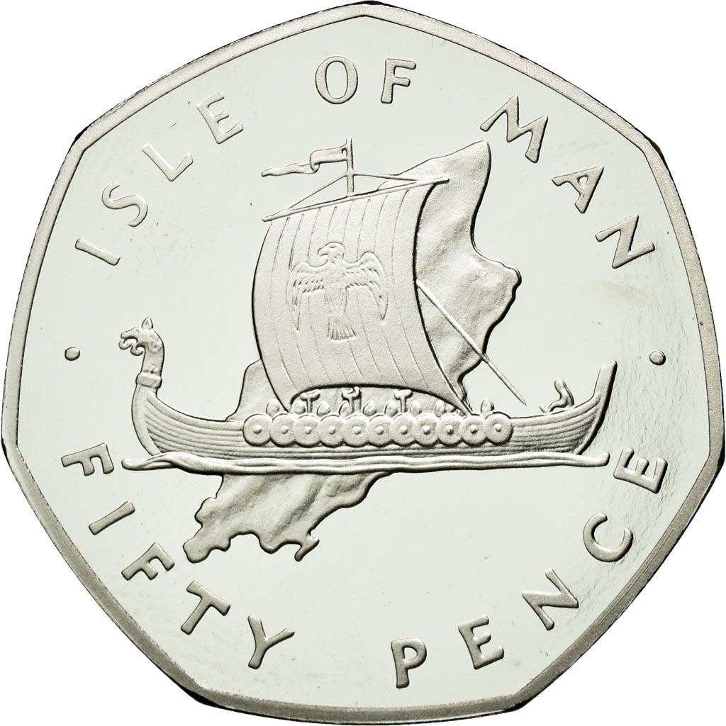 Monnaie, Isle of Man, Elizabeth II, 50 Pence, 1976, SPL, Platinum, KM:39b