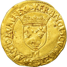 Coin, France, François Ier, Ecu d'or à la croisette, Toulouse, VF(30-35)