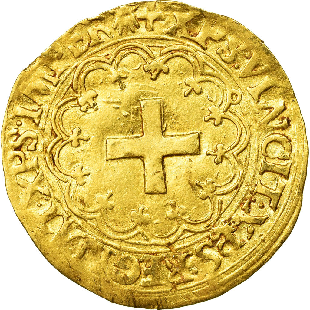 Coin, France, François Ier, Ecu d'or à la croisette, Toulouse, VF(30-35)