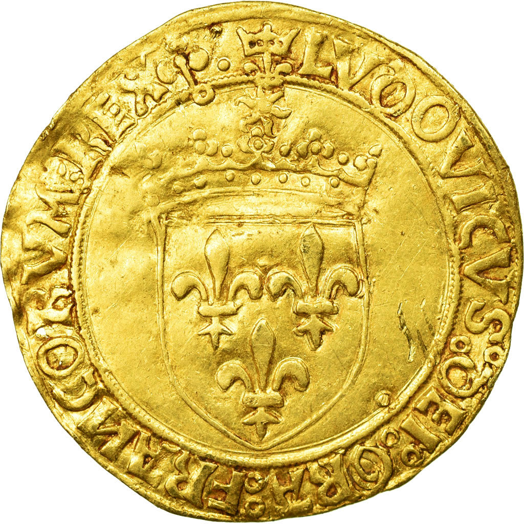 Munten, Frankrijk, Louis XII, Louis XII, Ecu d'or, Lyon, FR+, Goud, Duplessy:647