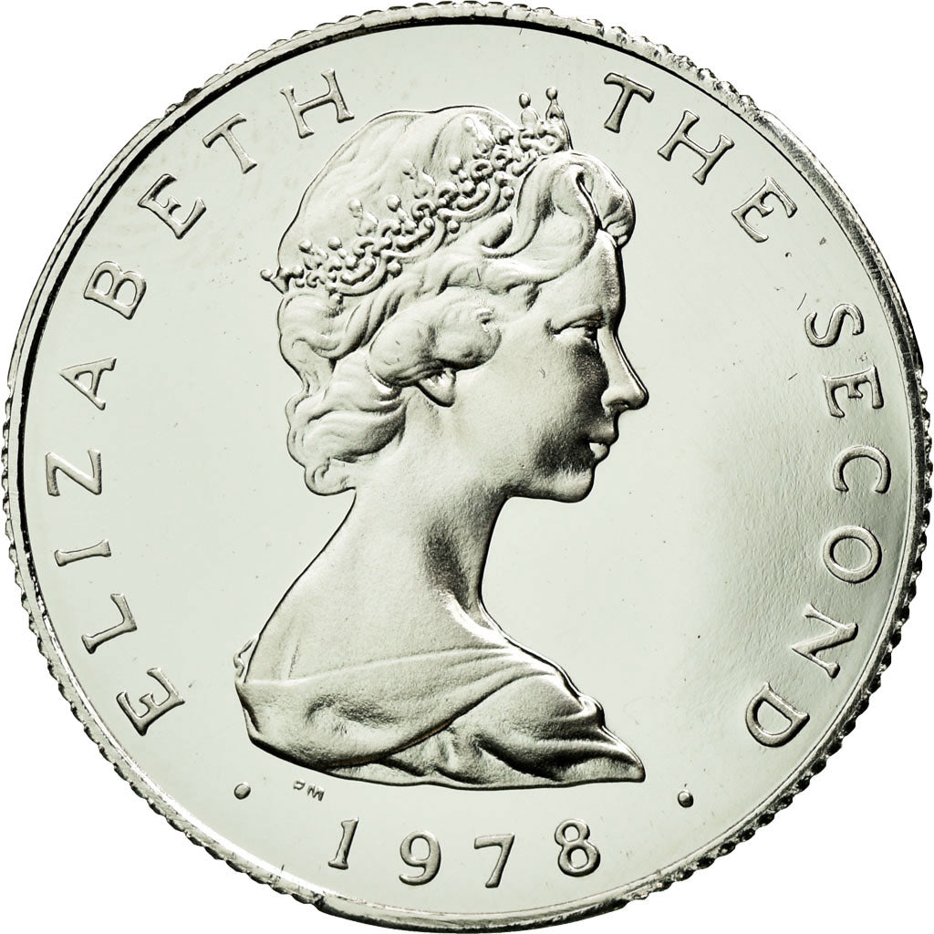 Coin, Isle of Man, Elizabeth II, Sovereign, Pound, 1978, MS(63), Platinum